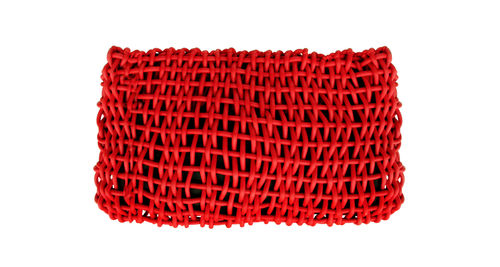 NET - Clutch in Neoprene yarn. Hand knitted.