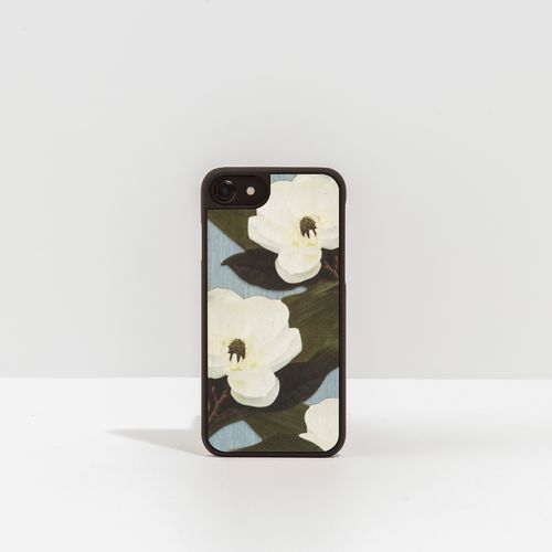 Wood Cover with floral pattern - WHITE SPRING -
