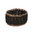 TWI T40 - Basket in Neoprene yarn and wooden twigs, hand knitted - diam. cm. 30 x h cm. 28 -