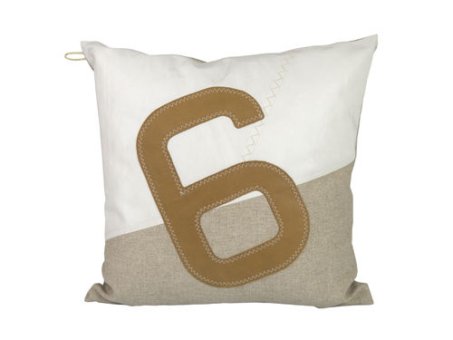Cushion 50X50 made of recycled sailcloth and LINEN.