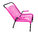 Brazza Chair Ergonomic Shape, black frame and coloured Pvc rope.