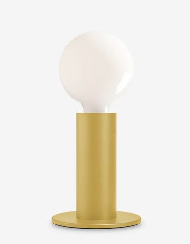 Table Led Lamp - Bamboo with OPAQUE bulb -