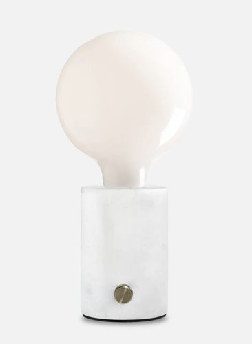 Lampada da tavolo in MARMO a LED - Bianco con lampadina OPACA -