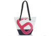 Shopping bag made of recycled sailcloth.