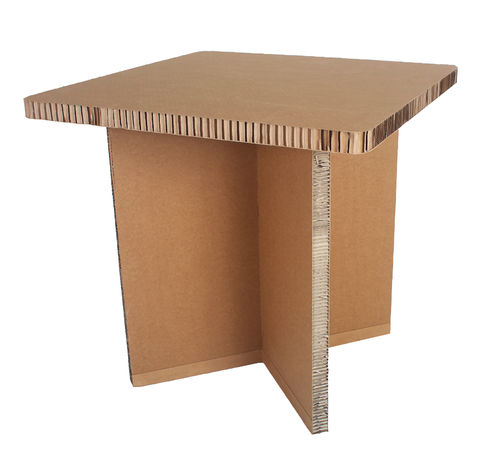 Cardboard table.