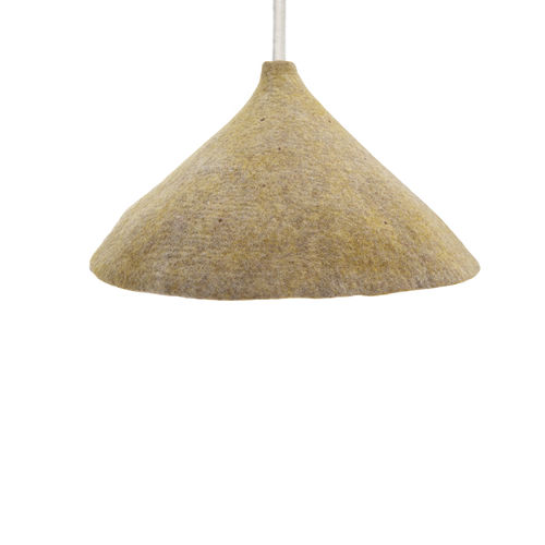 Suspended lamp made in BOILED WOOL - Reversible -