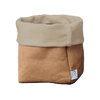 Little sack in cellulose fiber and fabric. Havana / Sand