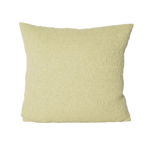 Cushion 50X50 in 100% Baby Llama wool, hexagonal structure. LEMON colour.