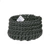 CIL D2 - Basket in Neoprene yarn,  hand knitted- diam. cm. 30 x h cm. 21 -