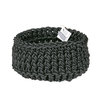 CIL D10 - Basket in Neoprene yarn, hand knitted  - diam. cm. 35 x h cm. 30 -