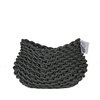 BAR C5 - Basket in Neoprene yarn, hand knitted - oval cm. 25 x 35 h 20 cm. -