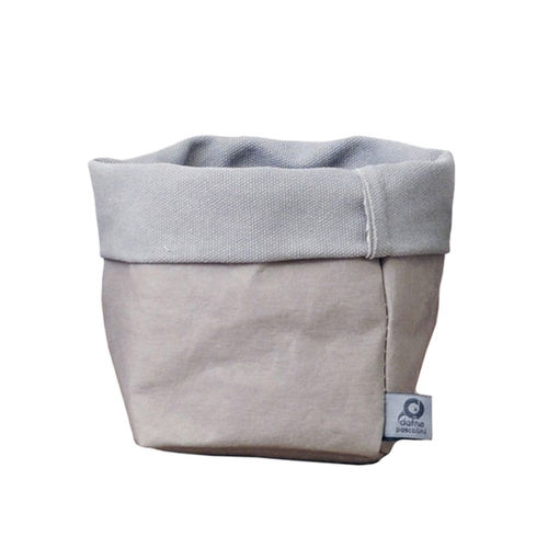 Little sack in cellulose fiber and fabric. Grey / Grey
