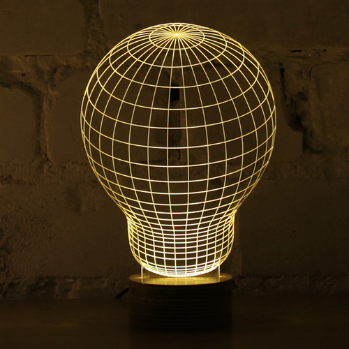 Lampada da tavolo a LED Optical illusion 3D - BULB -