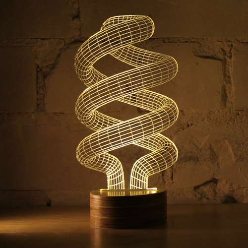 Lampada da tavolo a LED Optical illusion 3D - SPIRAL -