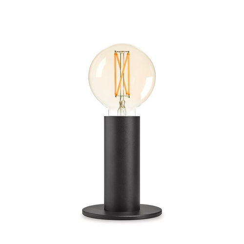 Lampada da tavolo a LED - Nero con lampadina trasparente -