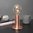 Table Led Lamp - Rose Gold with trasparent bulb -