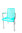 Armrest Mazunte Chair Ergonomic Shape, black frame and coloured Pvc rope.