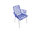 Cocoon Armrest Mazunte Chair Ergonomic Shape, black frame and coloured Pvc rope.