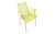 Cocoon Armrest Mazunte Chair Ergonomic Shape, black frame and coloured Pvc rope.