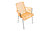 Cocoon Sedia Ergonomica con braccioli, telaio nero e seduta in corda PVC colorata.