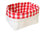 Little sack in cellulose fiber and inside cotton cover. White / Red Check
