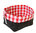 Little sack in cellulose fiber and inside cotton cover. Black / Red Check