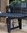 ECO BENCH made of massive PINE WOOD - BLACK  colour -