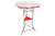 Tampico High Table made of black steel, coloured PVC rope and glass table.