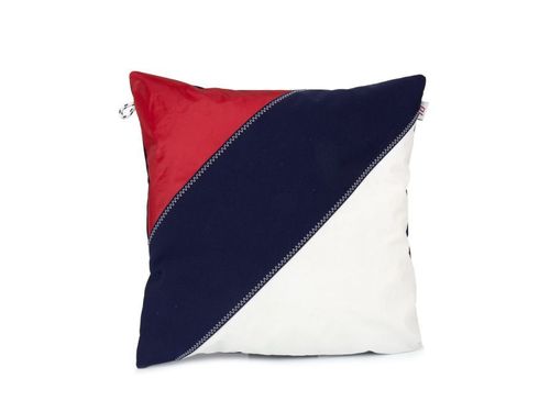 Cushion 40X40 made of recycled sailcloth and fabric.