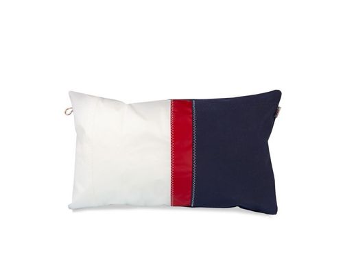 Cushion 30X50 made of recycled sailcloth and fabric.