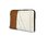 Padded PC case made of recycled sailcloth & LEATHER, with zip.
