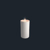 LED light wax CANDLE - size 7,8 X 15,2 cms - with shoulder