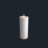 LED light wax CANDLE - size 7,8 X 20,2 cms - with shoulder