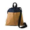 Sac bag in thick cellulose fiber and denim fabric.