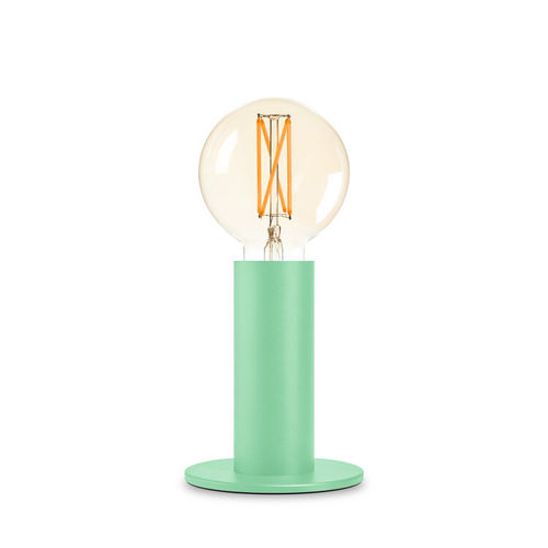Table Led Lamp - Mint with trasparent bulb -