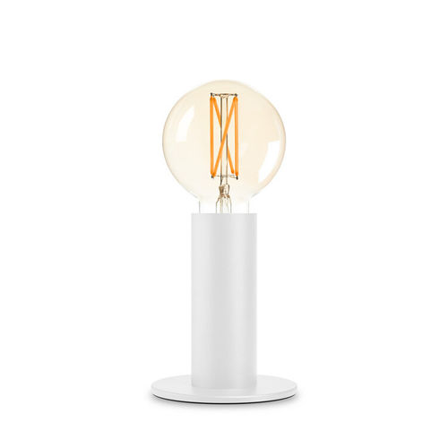Table Led Lamp - White with trasparent bulb -
