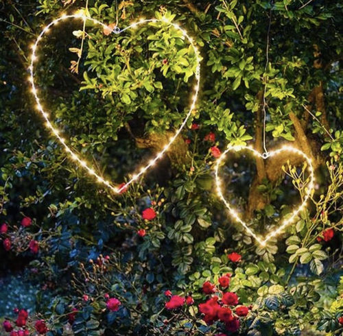 50 led HEART h. 50 with battery - Indoor&Outdoor -