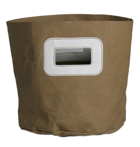Wastepaper bin in thick cellulose fiber.