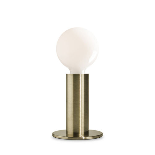 Table Led Lamp - Brass with OPAQUE bulb -