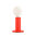 Table Led Lamp - Poppy Red with OPAQUE bulb -