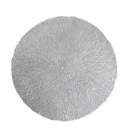 Round PVC intertwined underplate - SILVER -