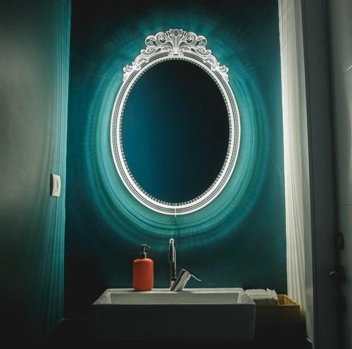 Specchio a muro con LED Optical illusion 3D integrato - MARRA -