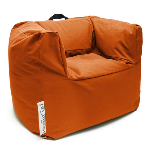 ECO-armchair with removable cover in recycled CANVAS FABRIC.