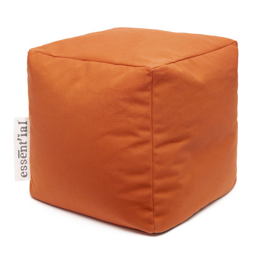 ECO-pouf with removable cover in recycled CANVAS FABRIC.