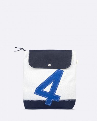 Small Backpack made of recycled sailcloth and LEATHER.