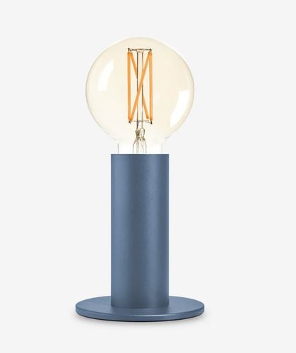 Table Led Lamp - Classic Blue with trasparent bulb -