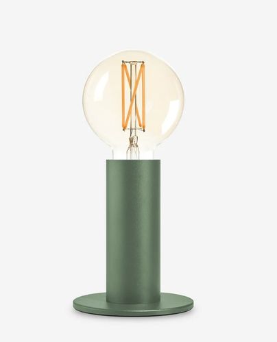 Table Led Lamp - Green with trasparent bulb -