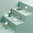 Table Led Lamp - Green with OPAQUE bulb -