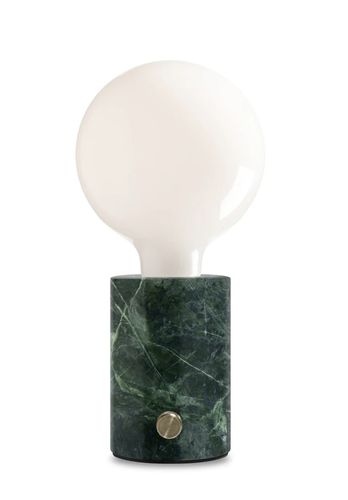 Lampada da tavolo in MARMO a LED - Verde con lampadina OPACA -